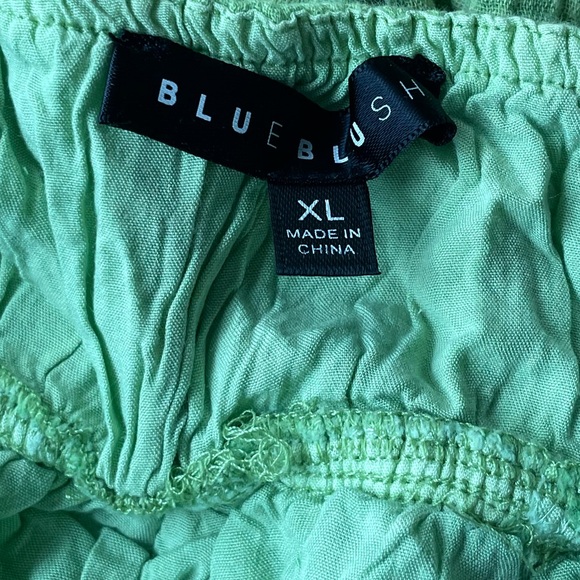 Grey Bandit Blue Blush Lime Ruffled Cami Romper - Picture 7 of 7